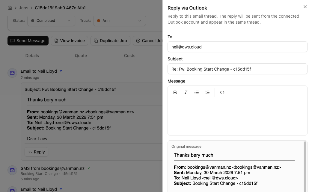 Full email threading